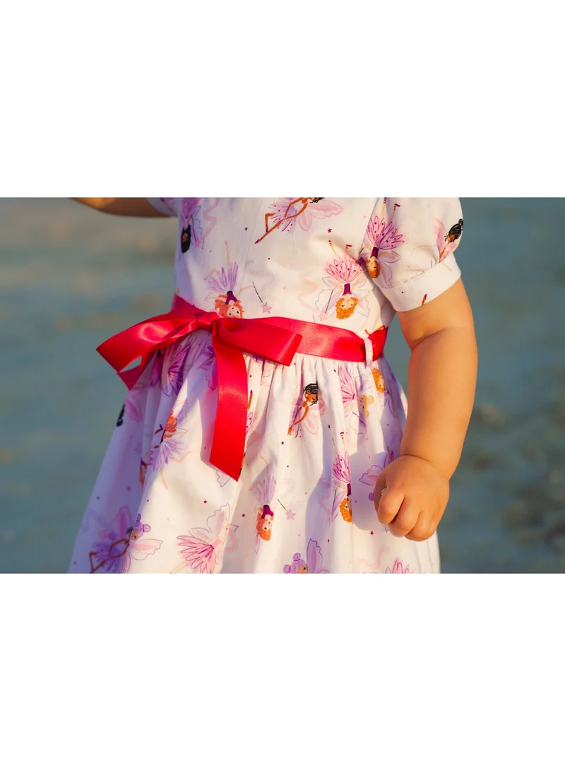 أزياء الحمل الصغير فستان الجنية اللامع